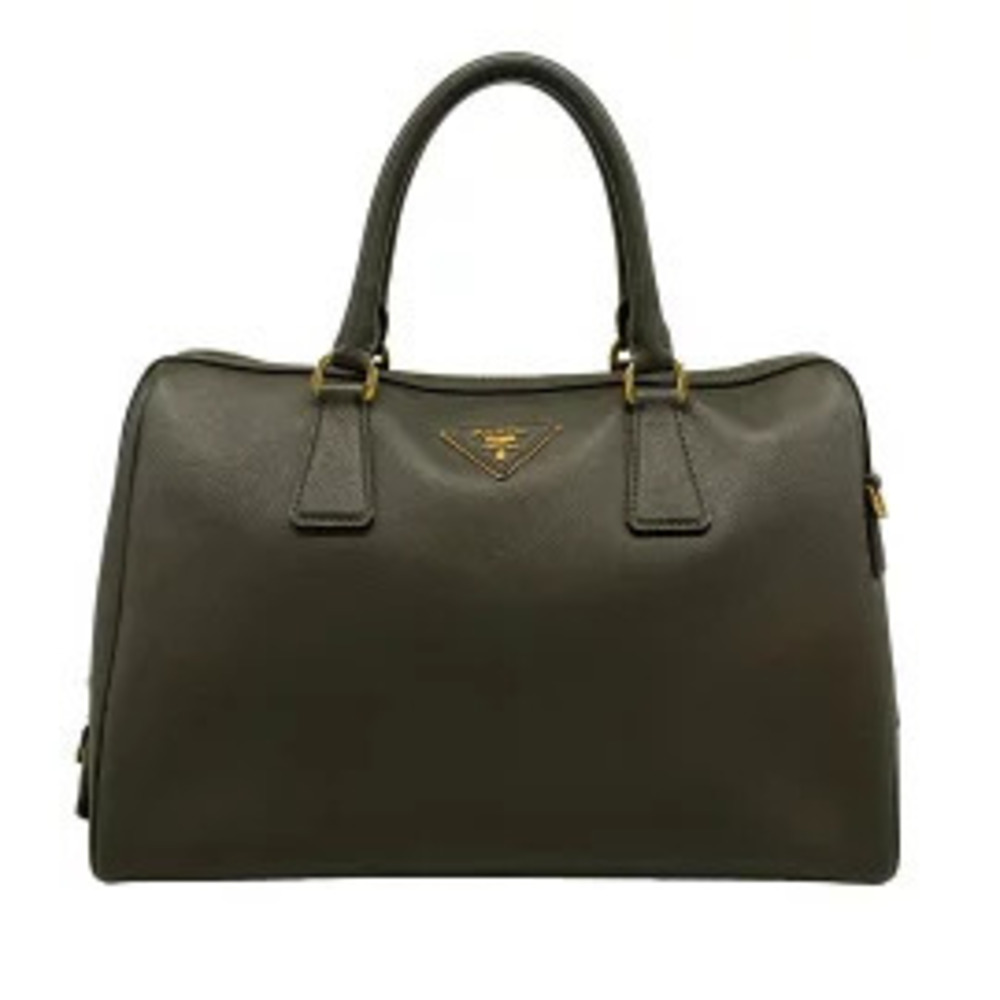 Prada handbag Khaki Green gray leather